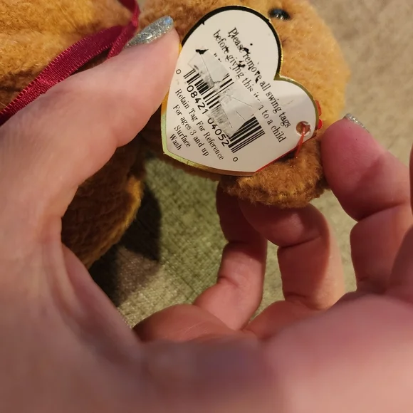 Lot of 4 TY Beanie Babies - Bears (Decade, Curly, Teddy, & Dazzler) 3 w/ Tags - Picture 12 of 15
